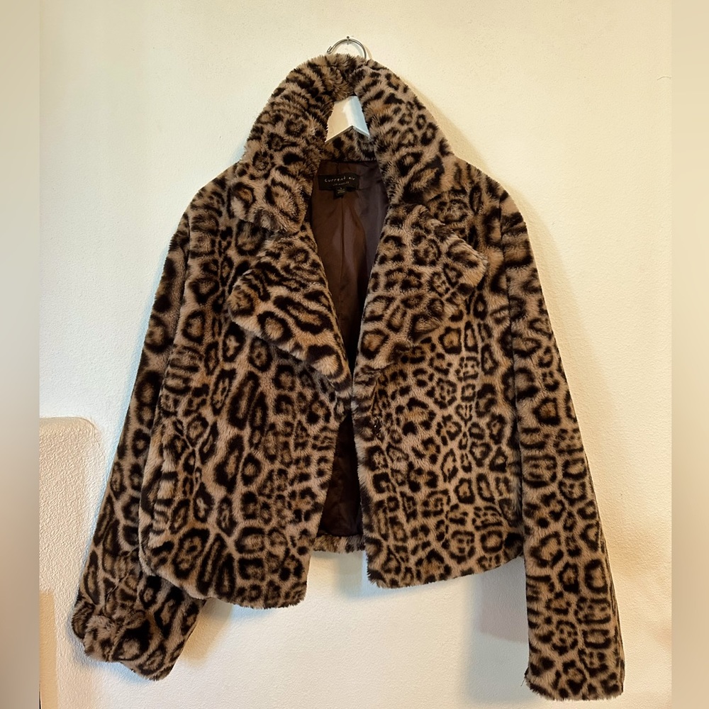 Current Air for Anthropologie Leopard Coat